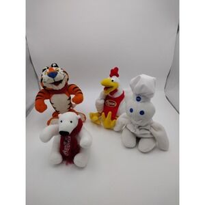 Advertisement Plush Lot Tony Tiger‎ Cocacola Tyson Chicken Pillsbury Doughboy